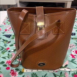 Dooney & Bourke Tan Perforated Shoulder Bag